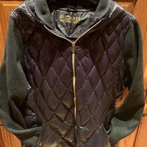 *Sale 1day STYLISH M KORS BL SHINY SLM MIX MEDIA JACKET NOT BULK HARD-2-FIND XL